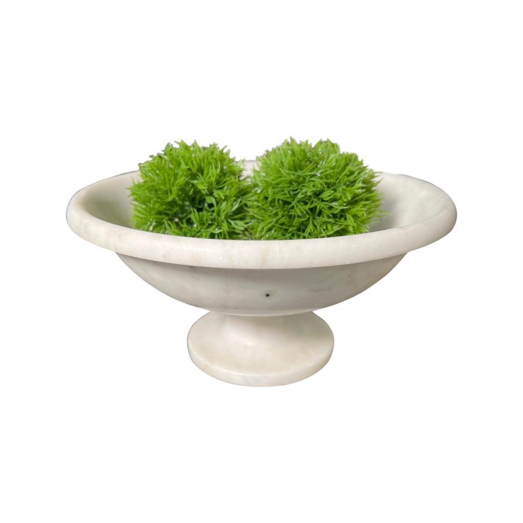 Maverick Marble Fruit Bowl - White - Furniture Castle