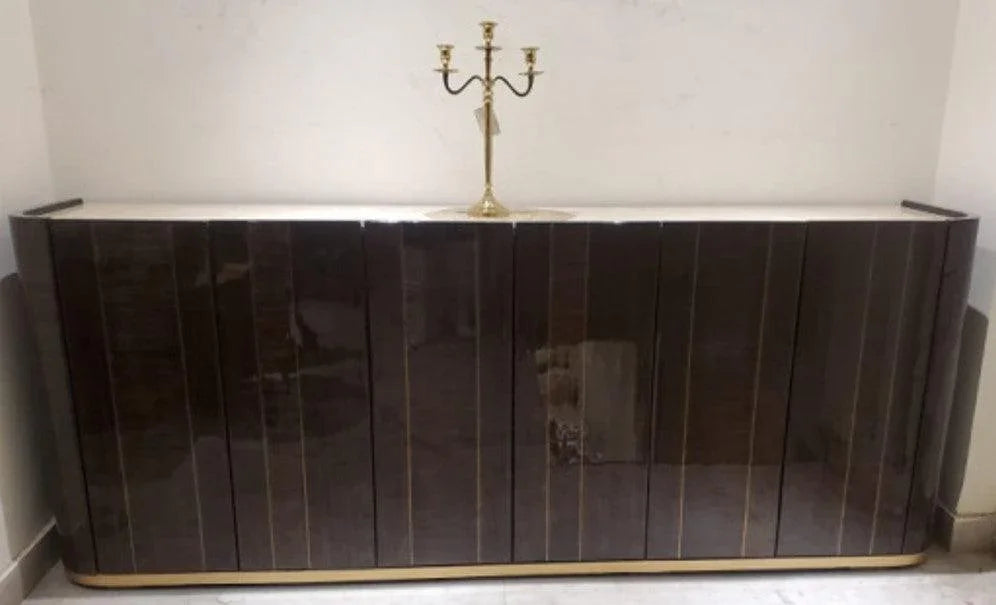 Mavic Cabinet Chester With Polyester Polish & Marble Top - Furniture Castle