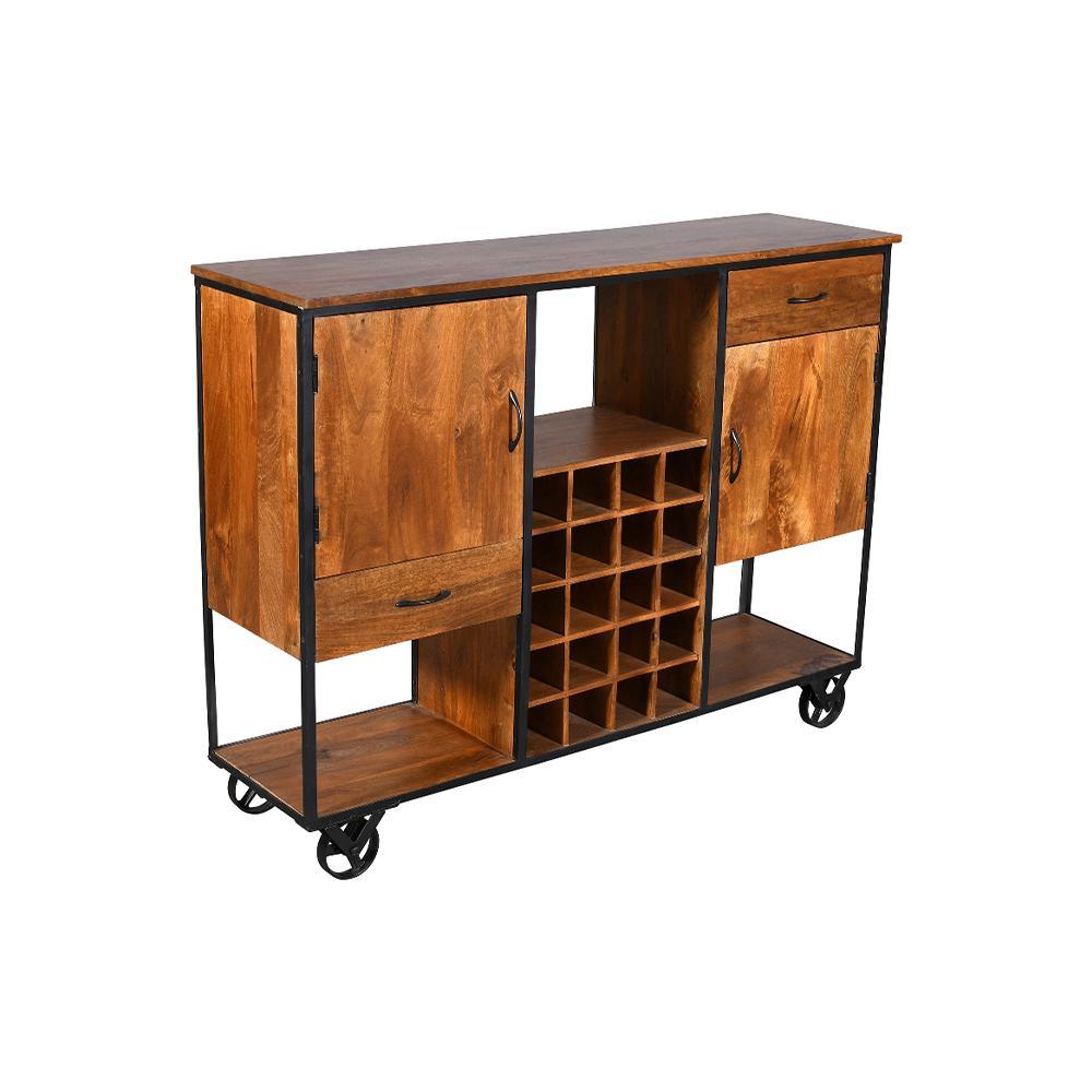 Meadows 2 Drawer 2 Door Wine Cabinet - Furniture Castle