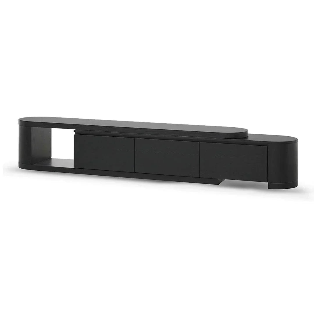 Mercei Expandable TV Entertainment Unit - Black - Furniture Castle