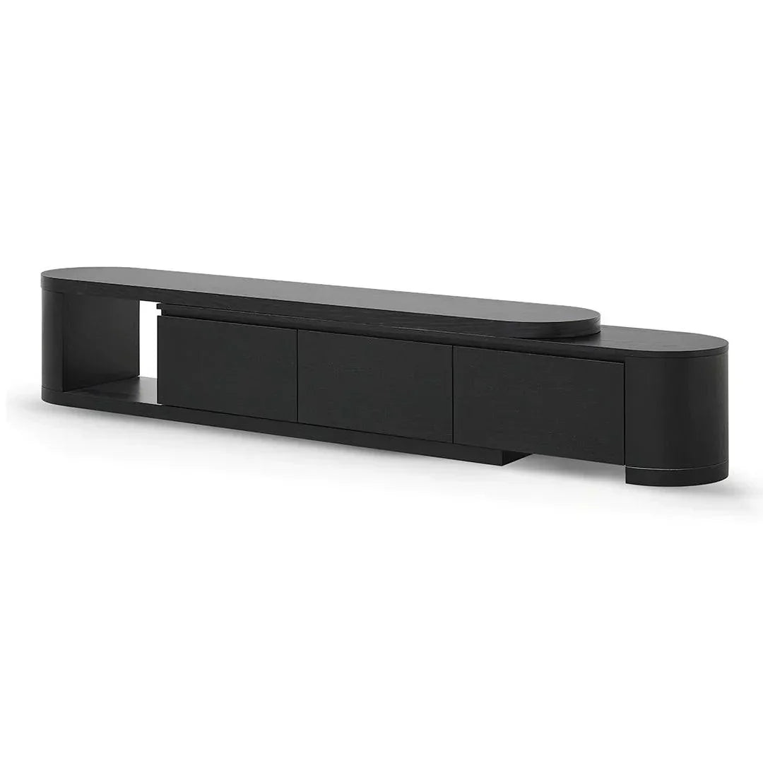 Mercei Expandable TV Entertainment Unit - Black - Furniture Castle