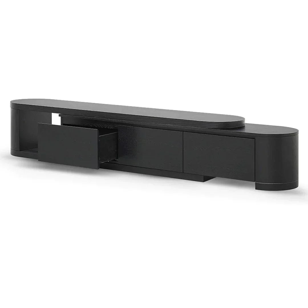 Mercei Expandable TV Entertainment Unit - Black - Furniture Castle