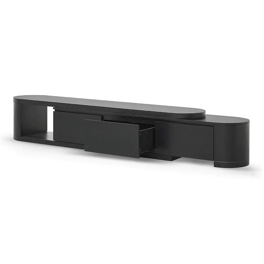 Mercei Expandable TV Entertainment Unit - Black - Furniture Castle