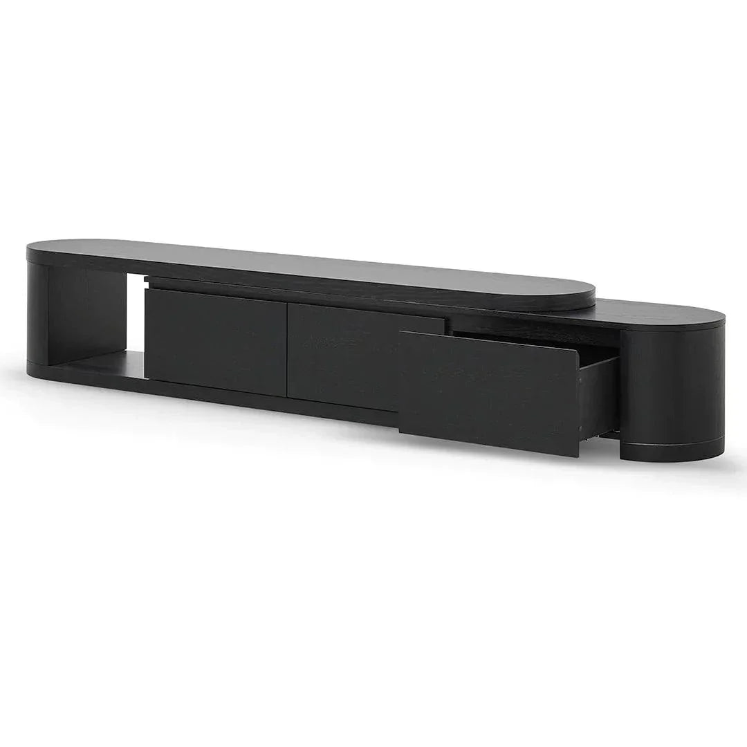 Mercei Expandable TV Entertainment Unit - Black - Furniture Castle