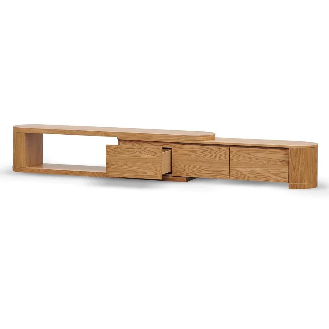 Mercei Expandable TV Entertainment Unit - Natural Oak - Furniture Castle