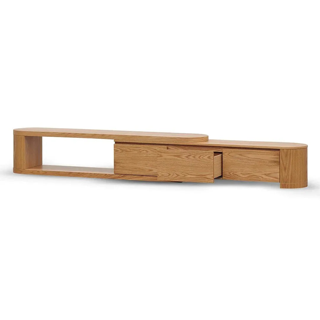 Mercei Expandable TV Entertainment Unit - Natural Oak - Furniture Castle