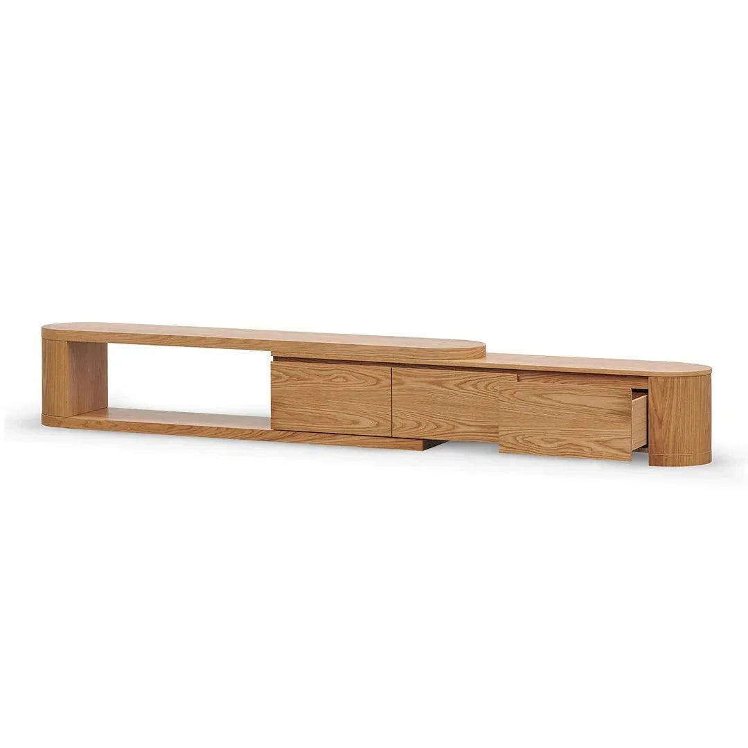 Mercei Expandable TV Entertainment Unit - Natural Oak - Furniture Castle