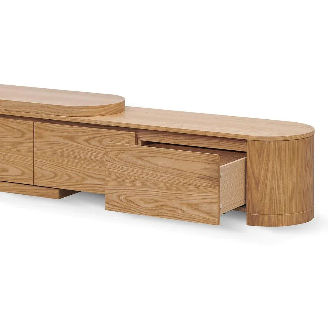 Mercei Expandable TV Entertainment Unit - Natural Oak - Furniture Castle