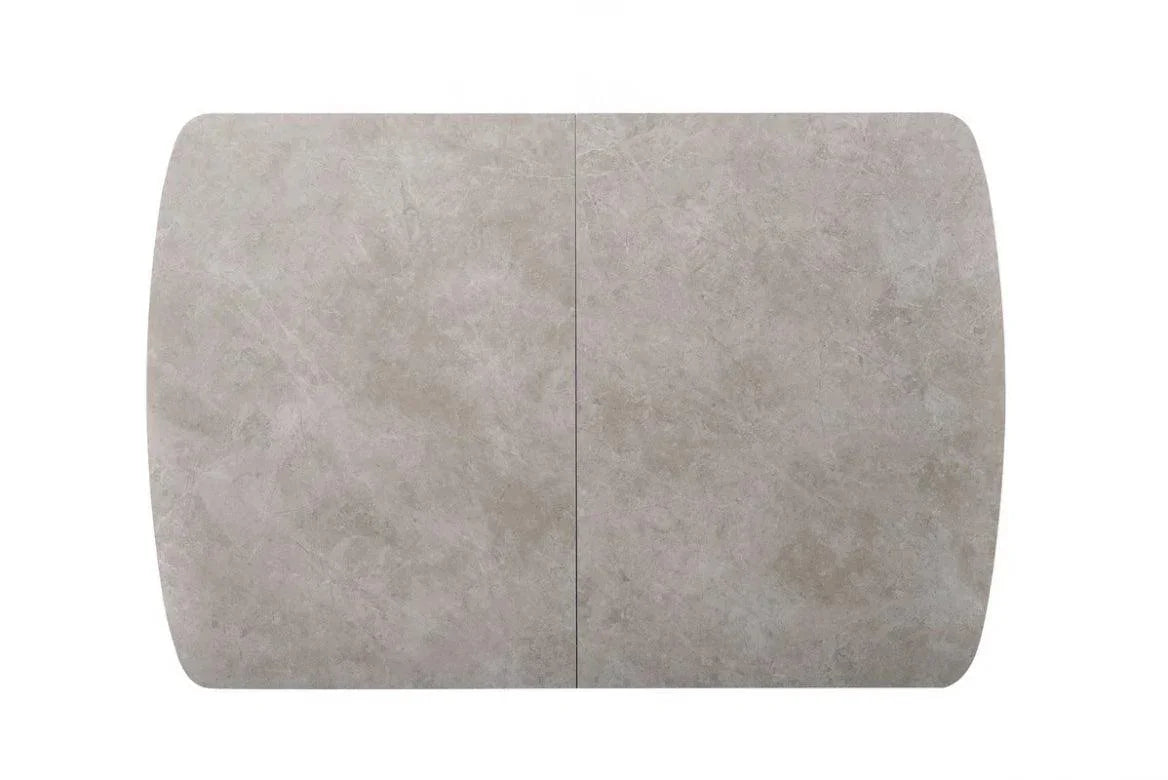 Milano Extension Dining Table Greystone Ceramic - Furniture Castle
