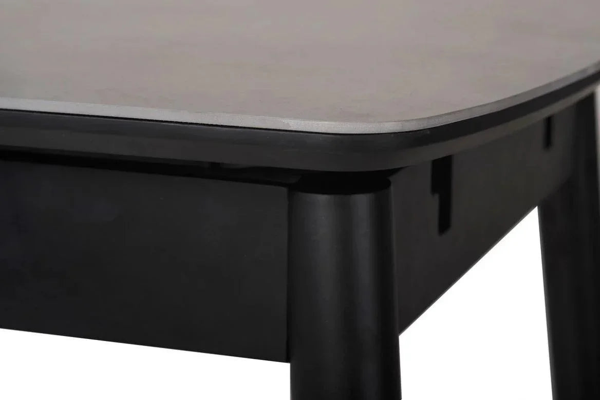 Milano Extension Dining Table Greystone Ceramic - Furniture Castle