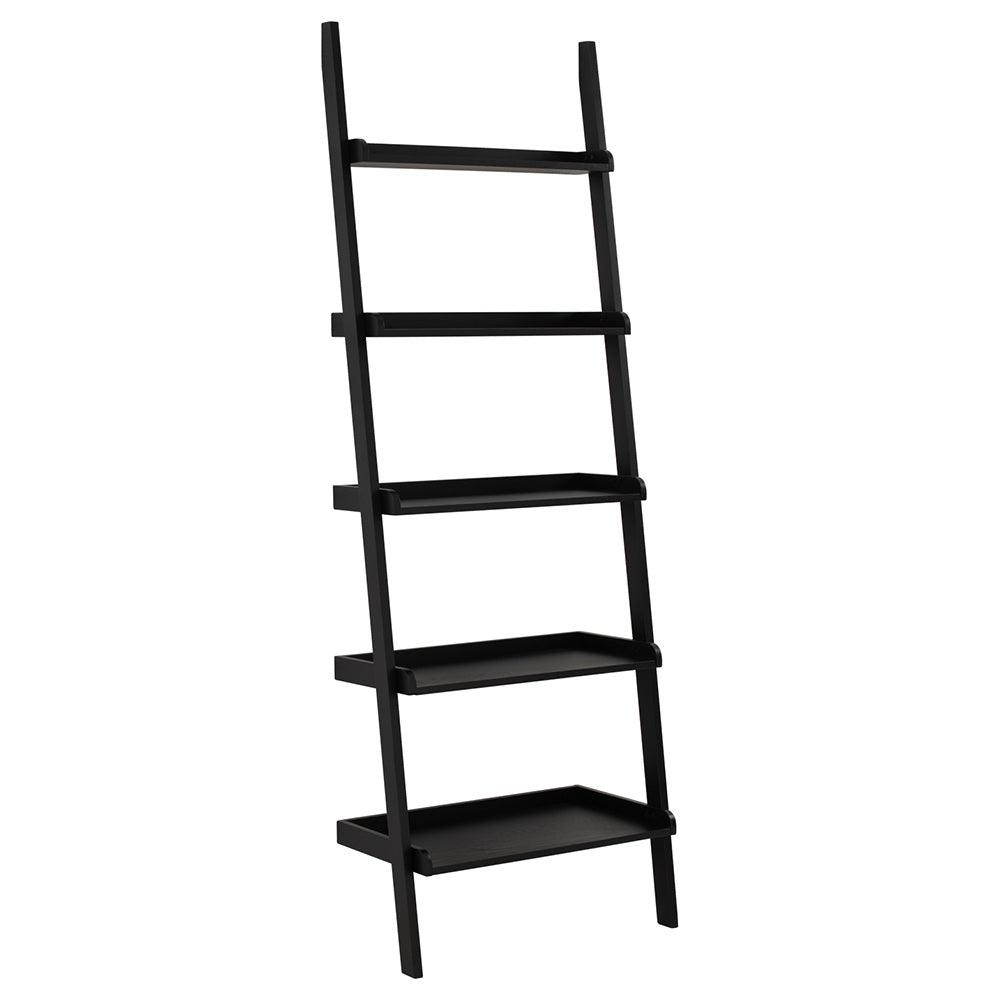 MILT Leaning Bookcase 66cm - Black - Furniture Castle