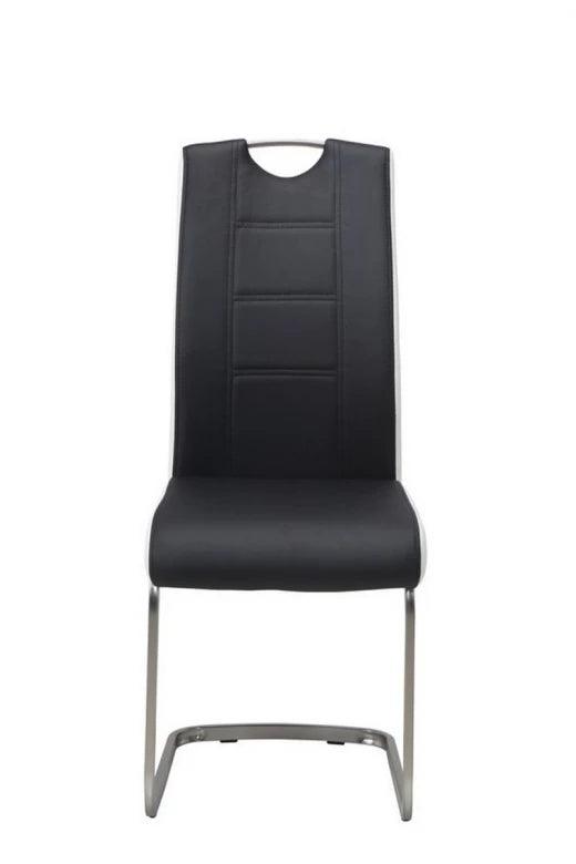 Neo Dining Chair Black/White Set of 2 - Furniture Castle