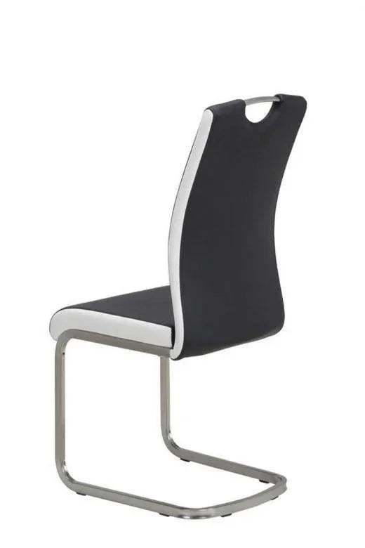 Neo Dining Chair Black/White Set of 2 - Furniture Castle