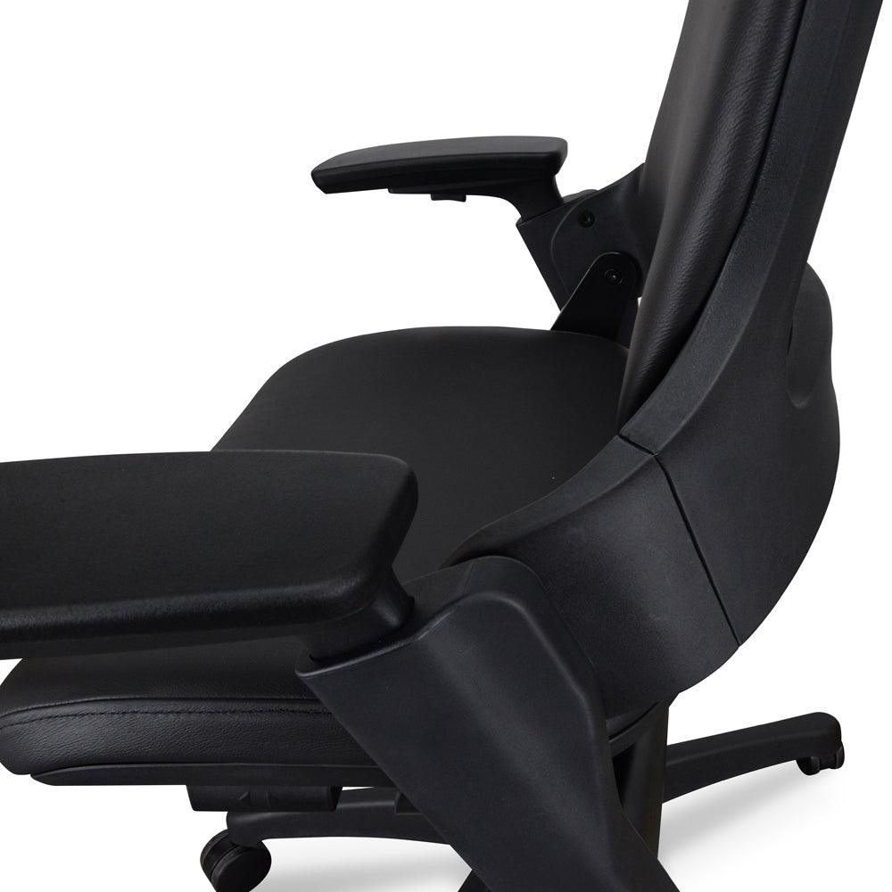 OC2151-UN Ergonomic Leather Office Chair - Black - Furniture Castle