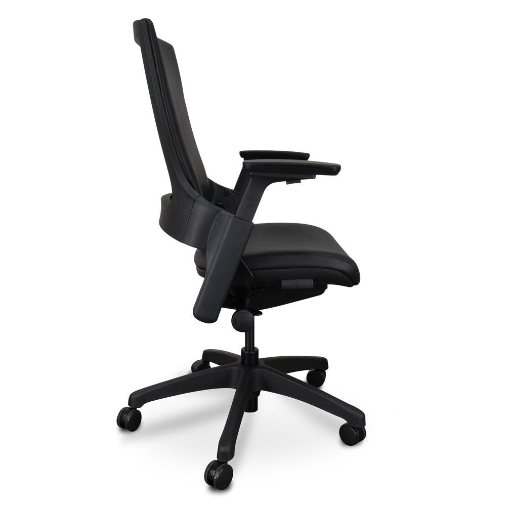 OC2151-UN Ergonomic Leather Office Chair - Black - Furniture Castle