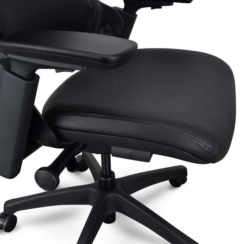 OC2151-UN Ergonomic Leather Office Chair - Black - Furniture Castle