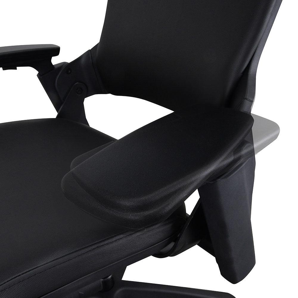 OC2151-UN-HD2155-UN Ergonomic Leather Office Chair With Head Rest - Black - Furniture Castle