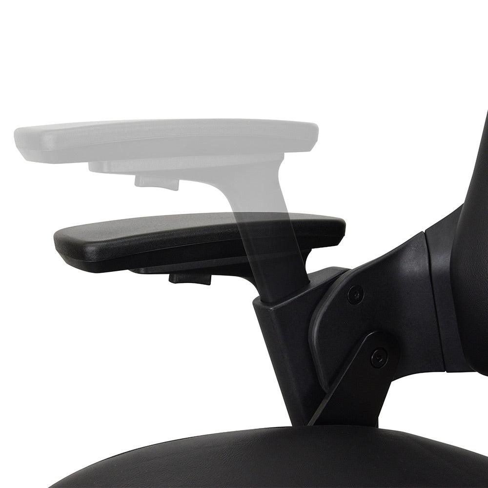 OC2151-UN-HD2155-UN Ergonomic Leather Office Chair With Head Rest - Black - Furniture Castle