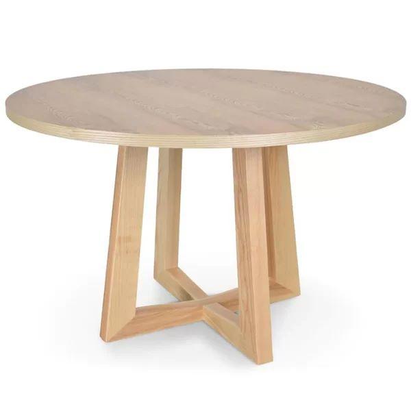 Ostilo Dining Table Round Natural Oak - Furniture Castle