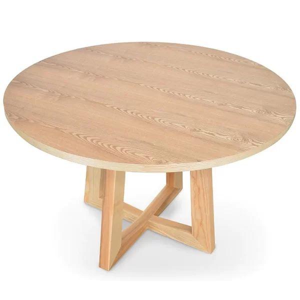 Ostilo Dining Table Round Natural Oak - Furniture Castle