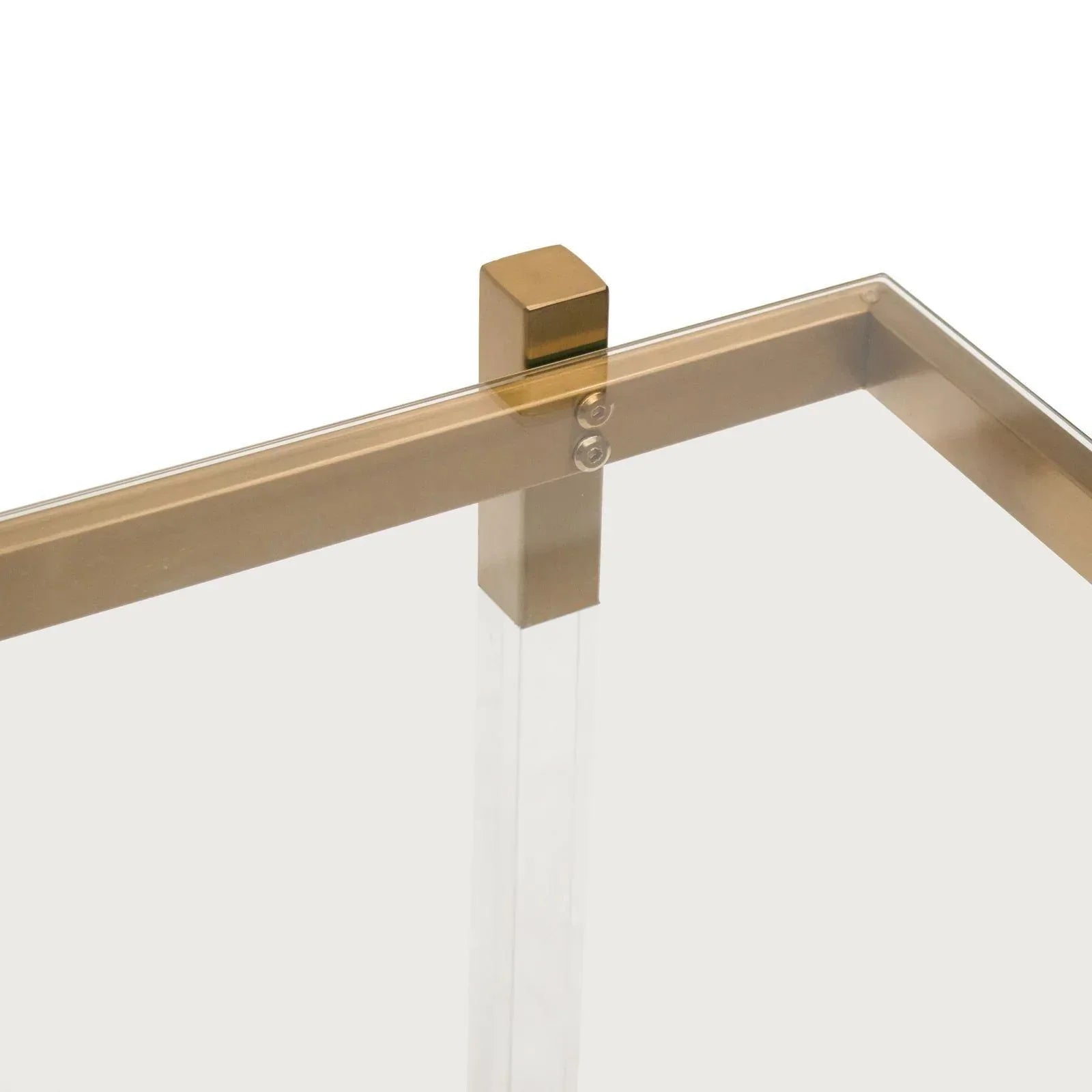 Parliament Glass Bar Cart - Brushed Gold - Furniture Castle