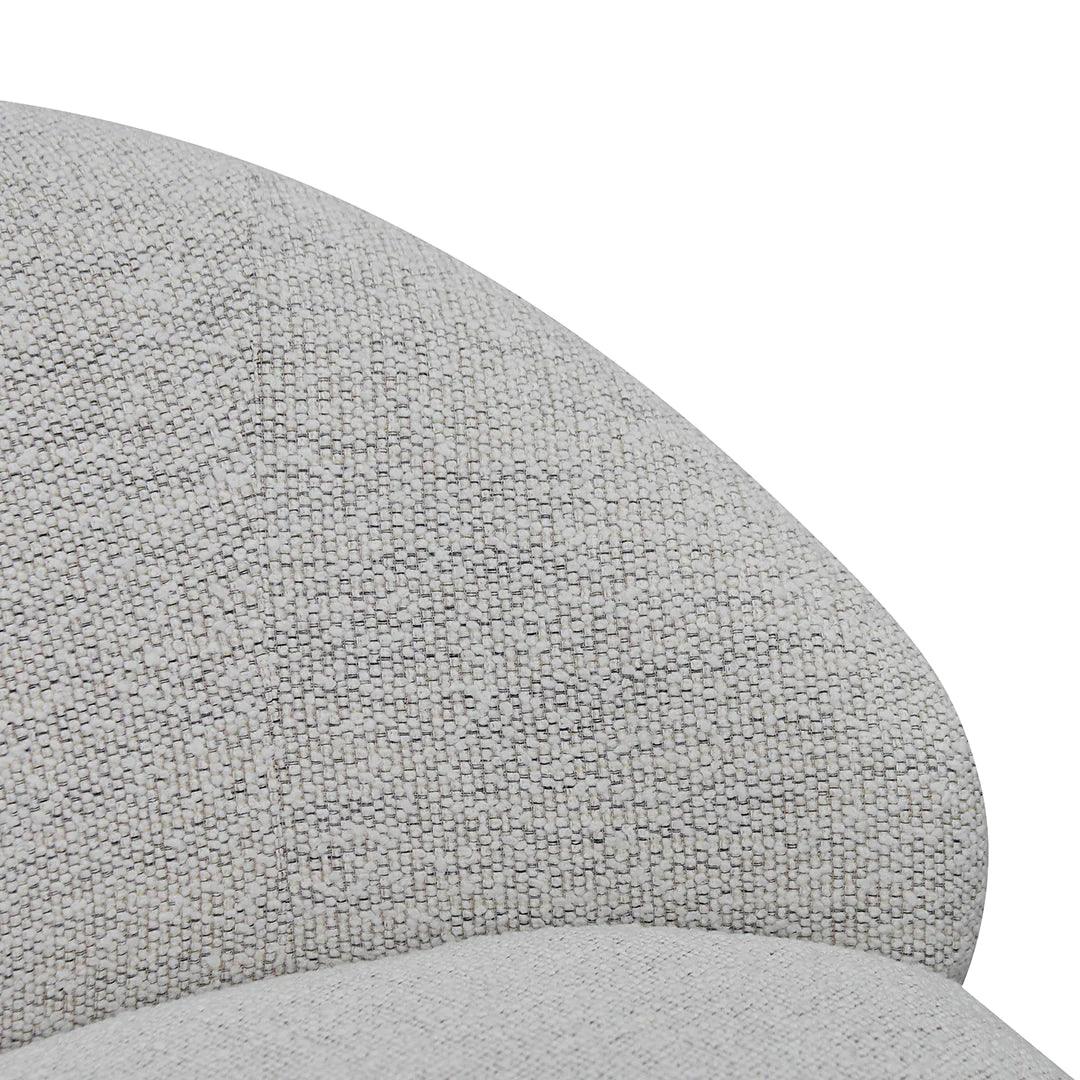 Polly Swivel Fabric Lounge Chair - Fog Grey - Furniture Castle
