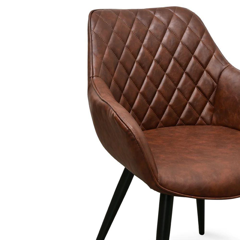 Polo Dining Chair - Cinnamon Brown Set of 2 - Furniture Castle