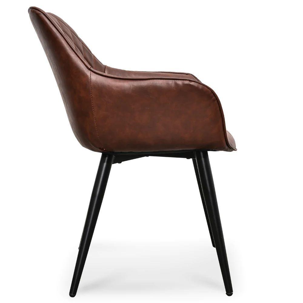 Polo Dining Chair - Cinnamon Brown Set of 2 - Furniture Castle