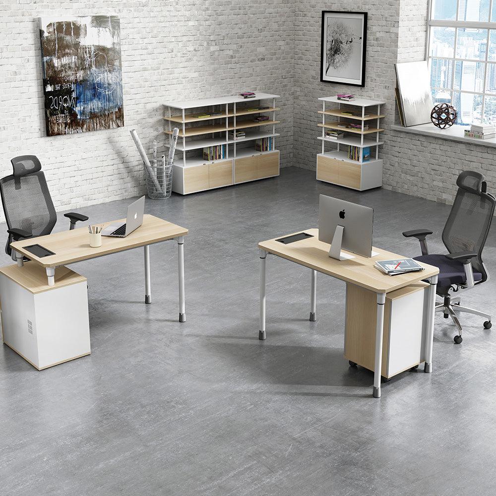 RAVEN SINGLE Workstation 140cm - Natural White - Furniture Castle