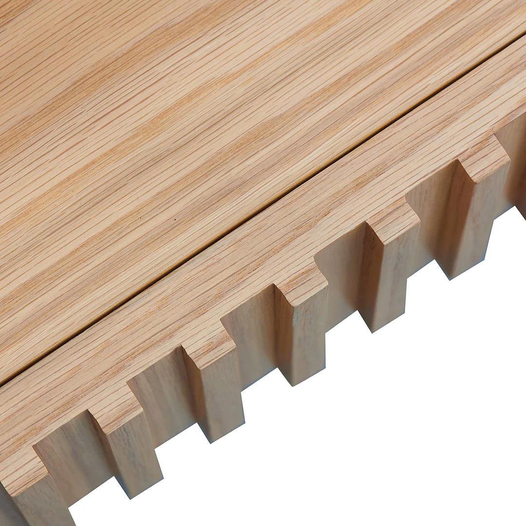 Riah 1.3m Oval Coffee Table - Natural Oak - Furniture Castle