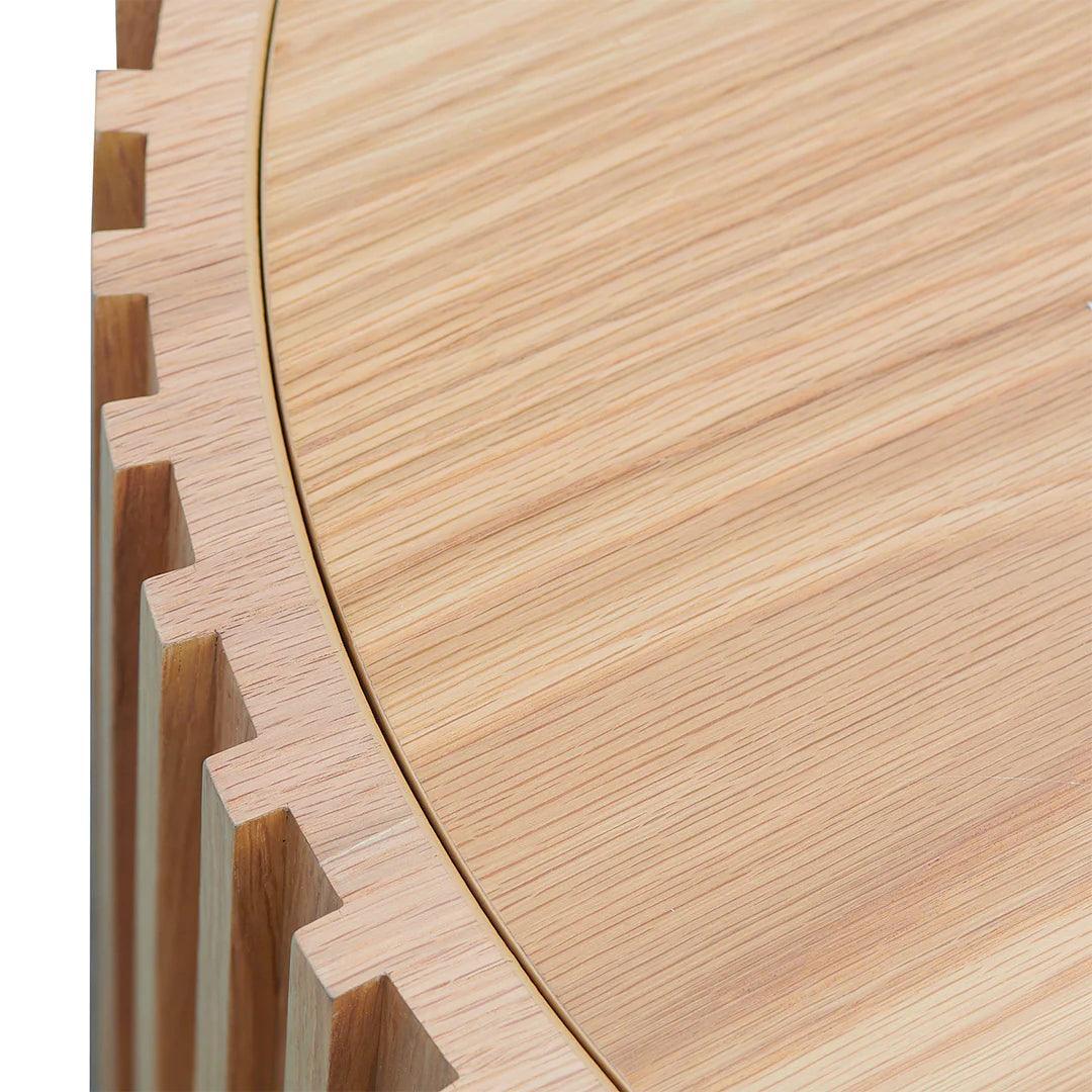 Riah 1.3m Oval Coffee Table - Natural Oak - Furniture Castle