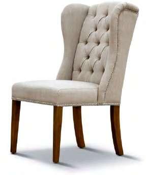 Royale king Linen Dining Chair Beige - Furniture Castle