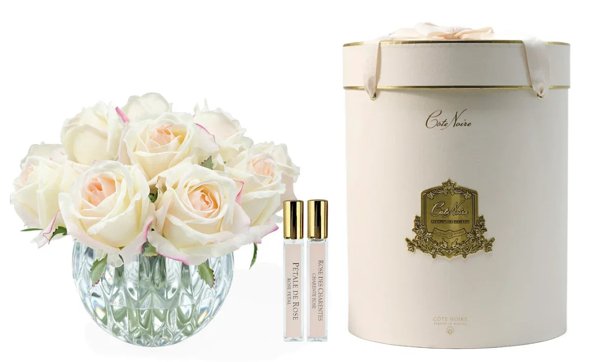 Cote Noire - Luxury Round 13 Rose Buds Bouquet in Blush