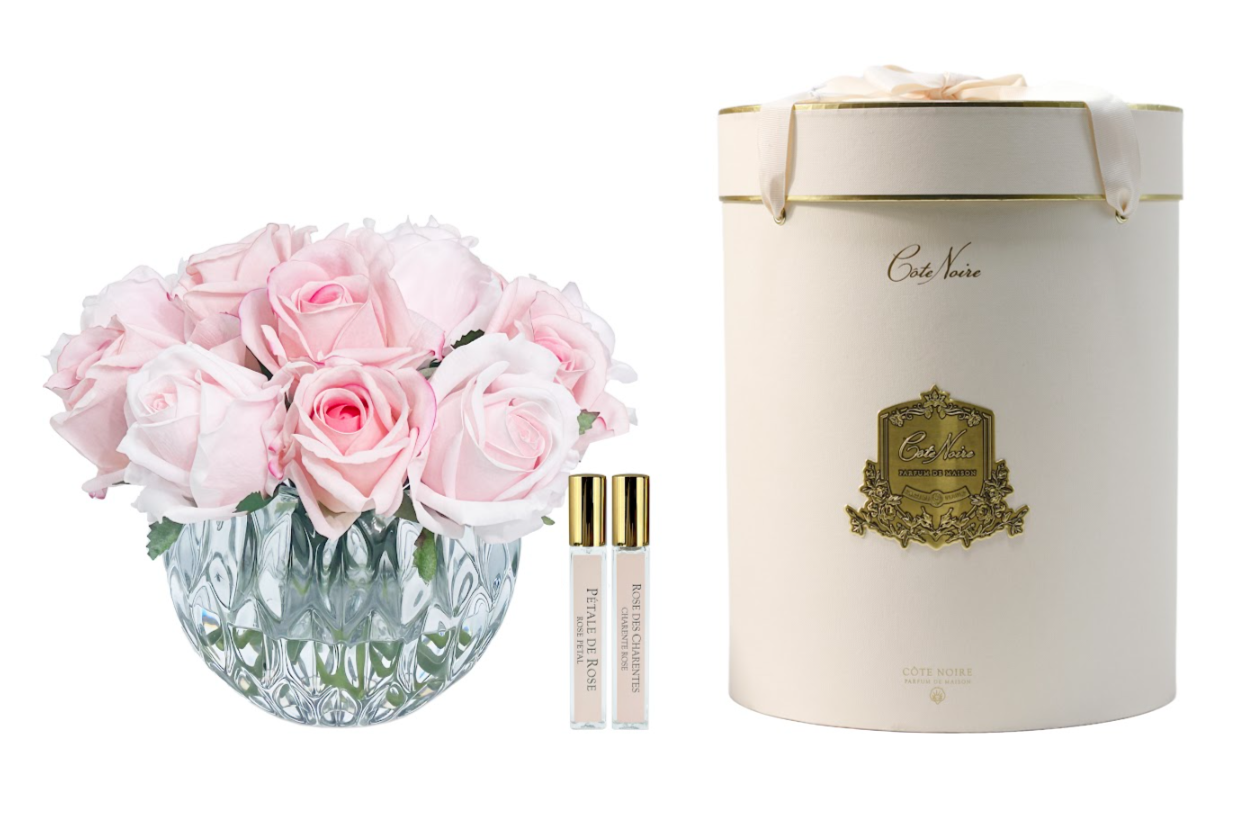 Cote Noire Luxury Round 13 Rose Bud Bouquet - Mixed Pink - RRB14