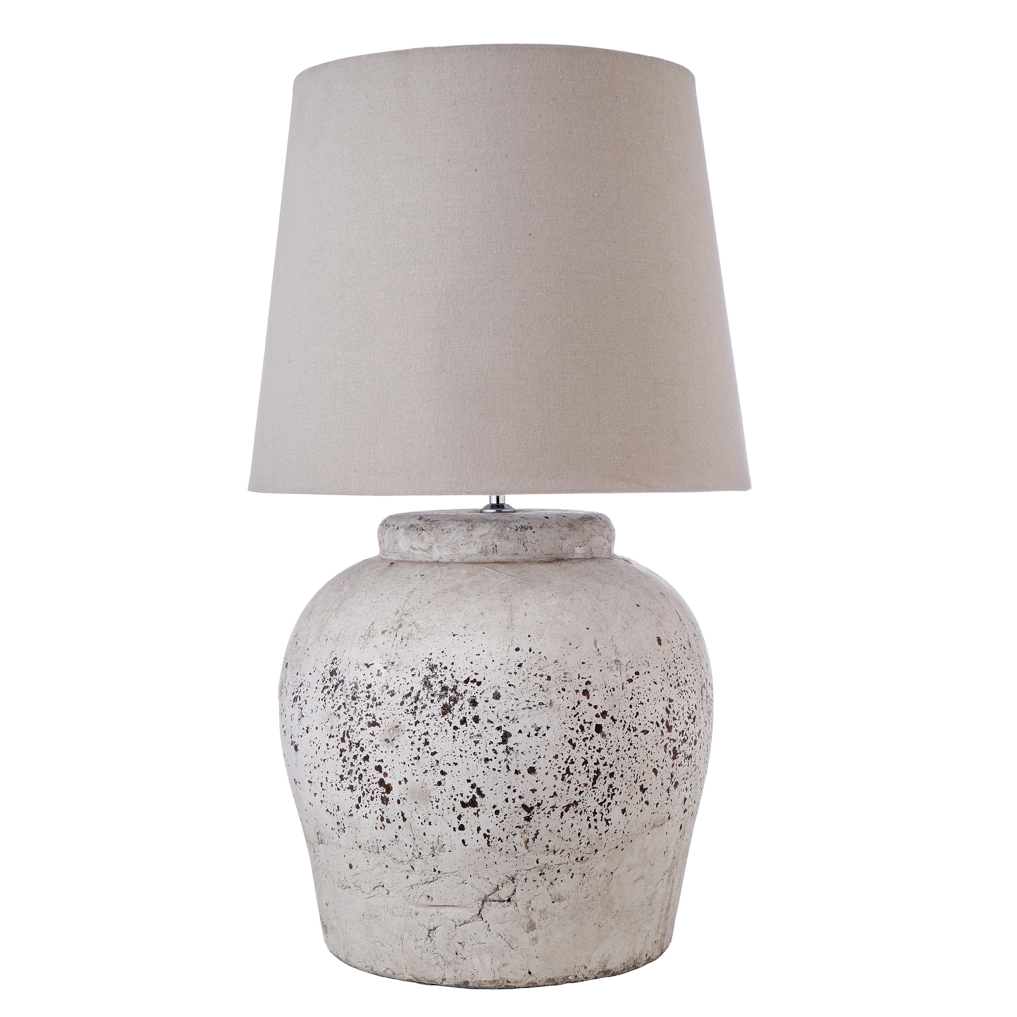Rust Ceramic Tab Lamp Grey 45x45x77cm - Furniture Castle