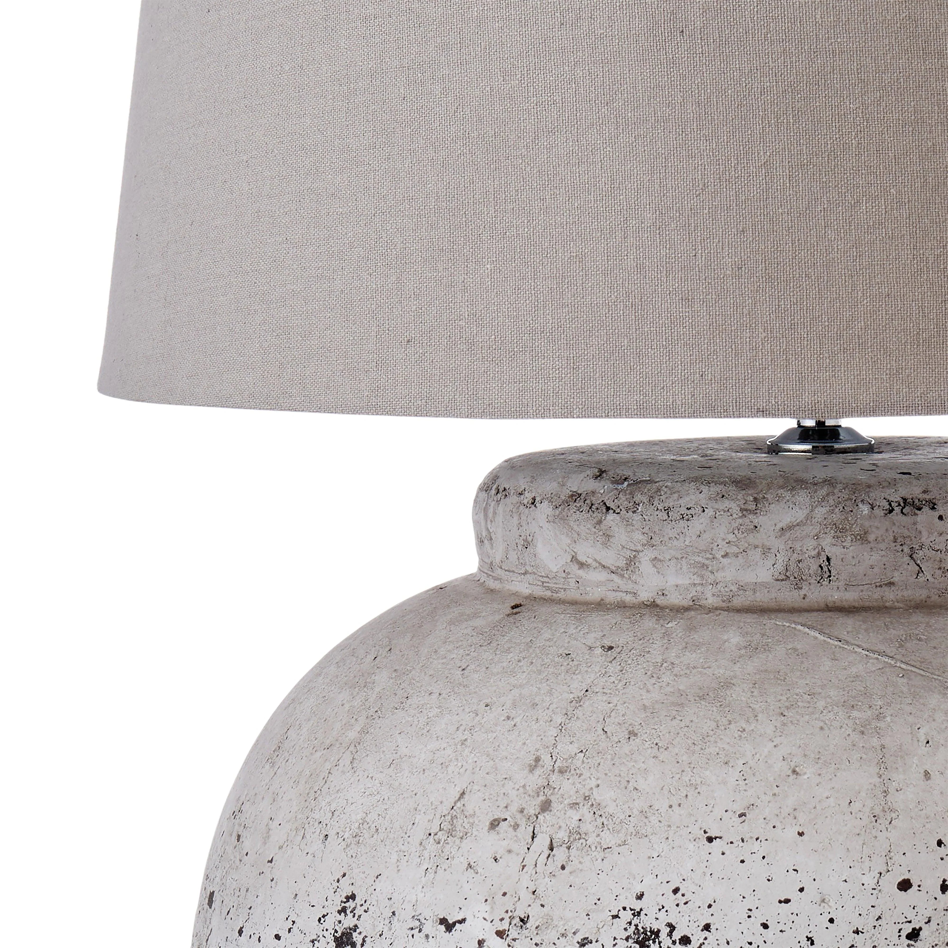 Rust Ceramic Tab Lamp Grey 45x45x77cm - Furniture Castle