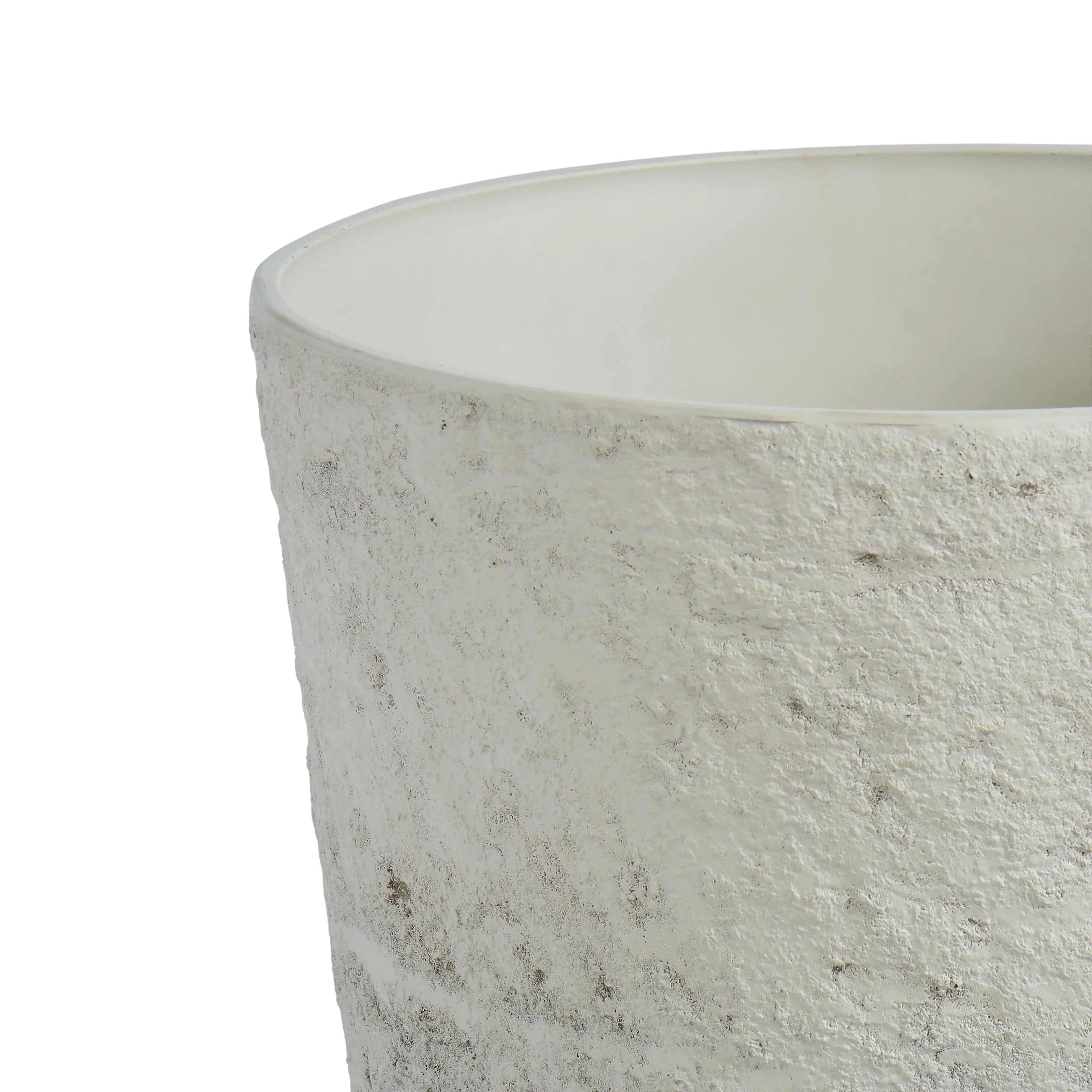Rustic Stone Look Planter Pot Rustic Cream 35.5x35.5x49.5cm - Furniture Castle