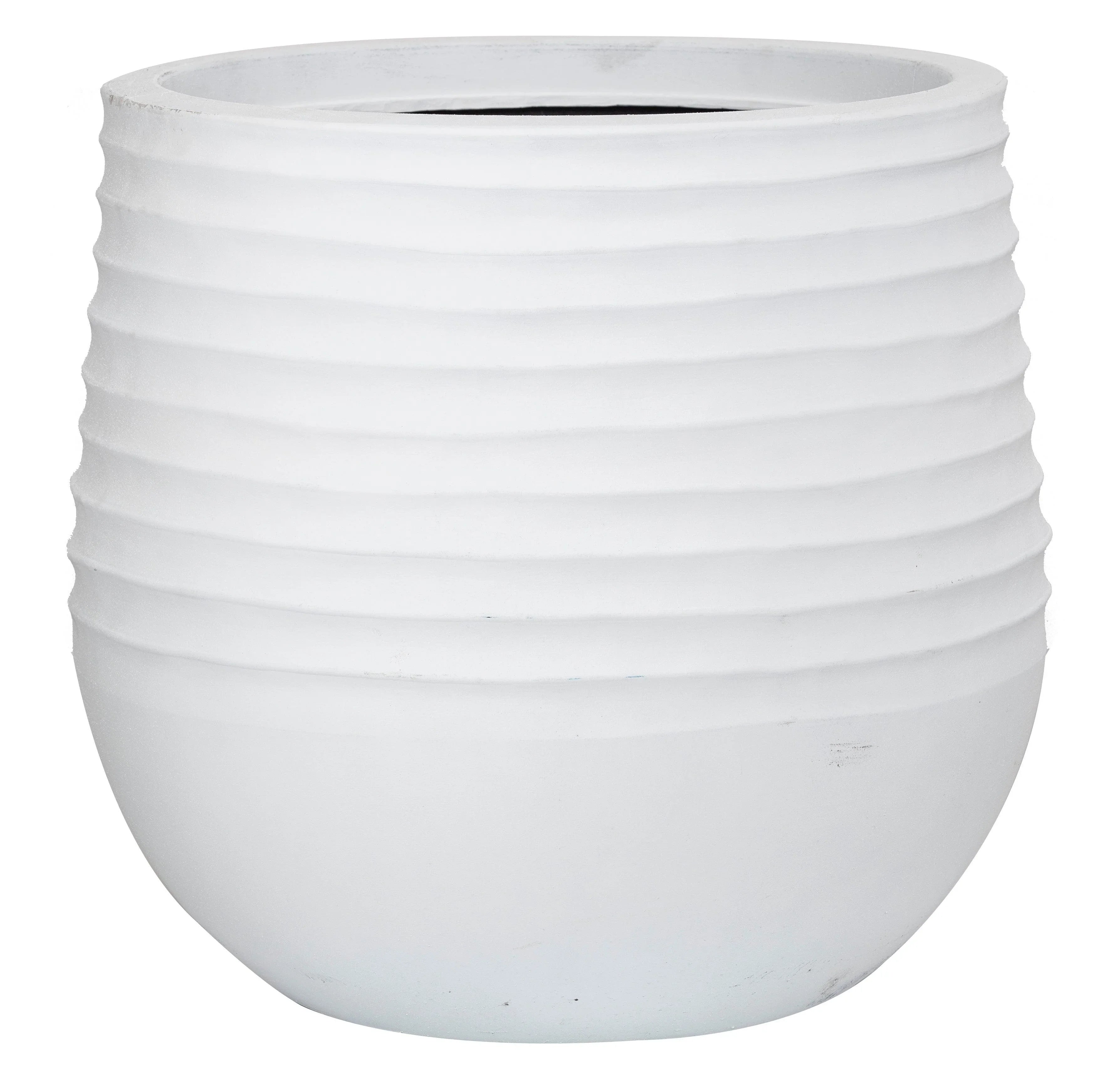 Ryker Stonelite Planter White 53x53x49cm - Furniture Castle