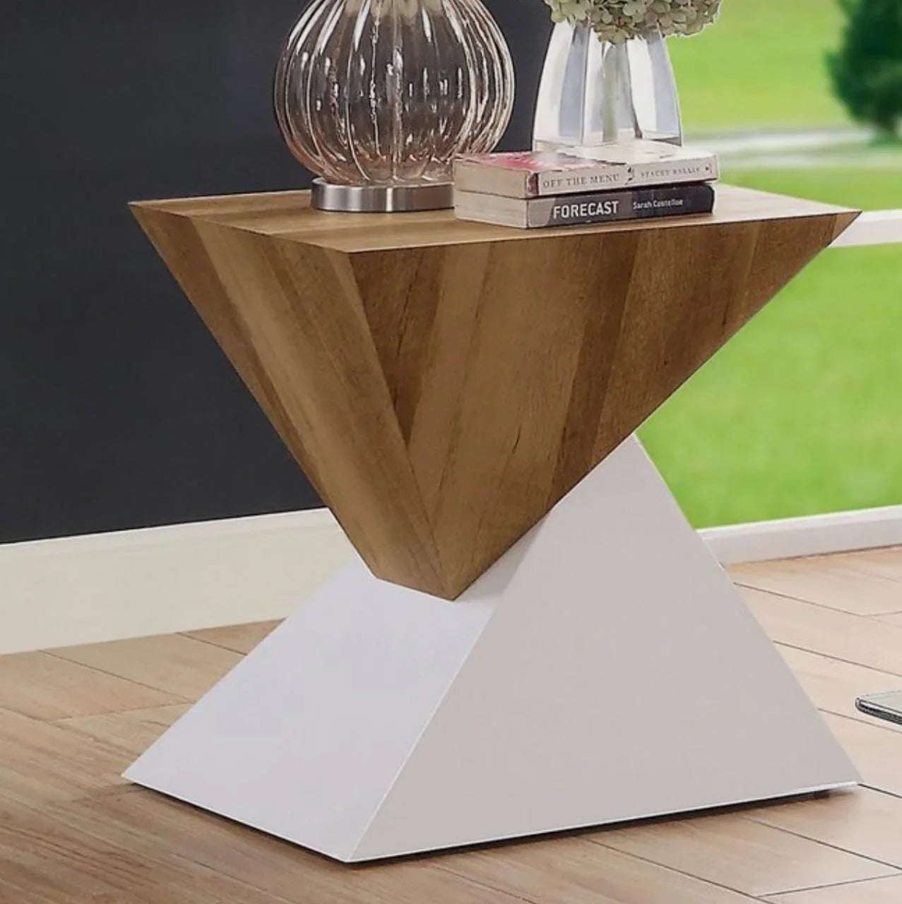 Salsa Table Side Table With Veneer With Melamine Polish - Furniture Castle