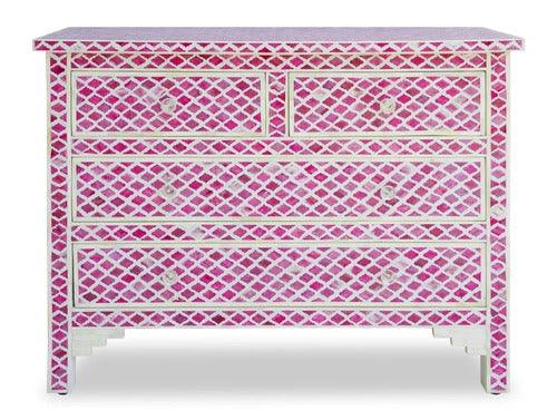 Santiago 4Dr Mughal Coloured Chest - Pink - Furniture Castle