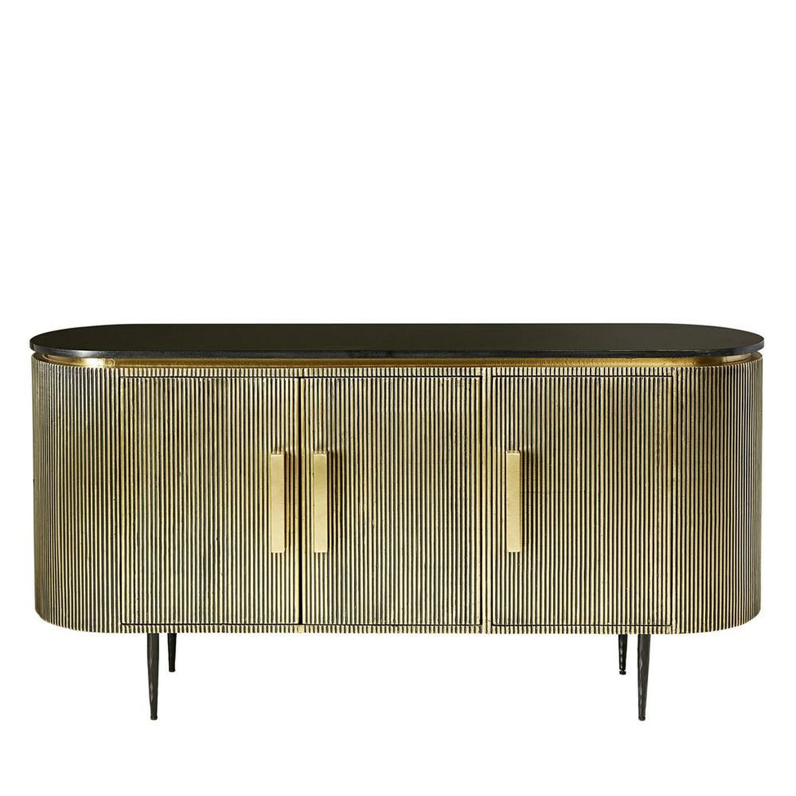 Santiago Brass Sideboard - Brass - Furniture Castle