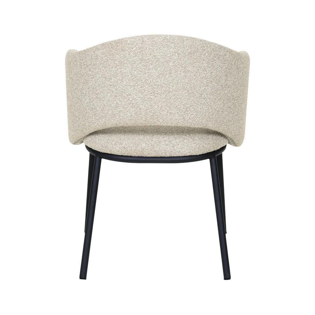Shik Dining Chair Black Legs - Clay Grey - Furniture Castle