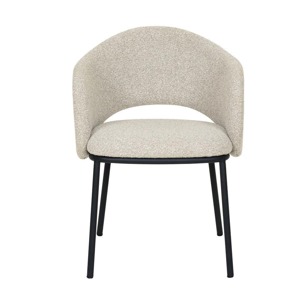 Shik Dining Chair Black Legs - Clay Grey - Furniture Castle