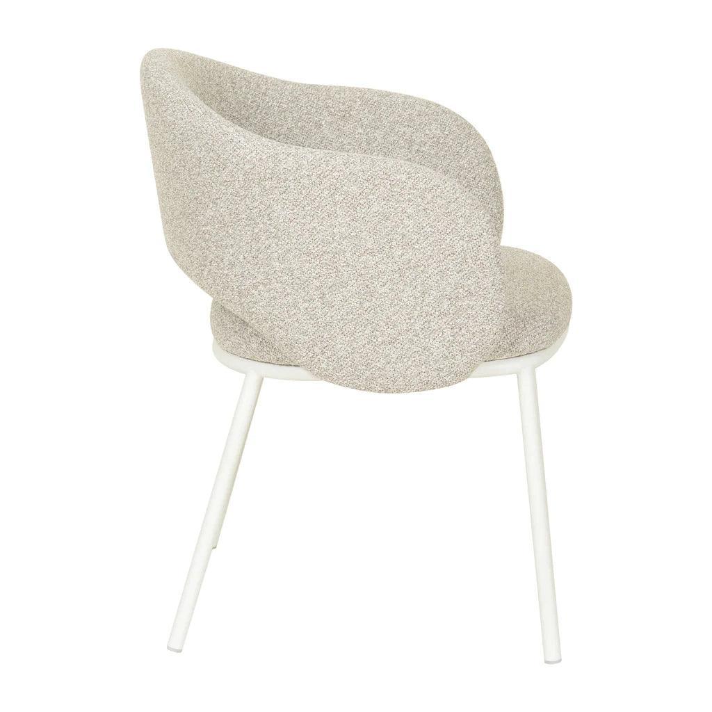 Shik Dining Chair White Legs - Clay Grey - Furniture Castle