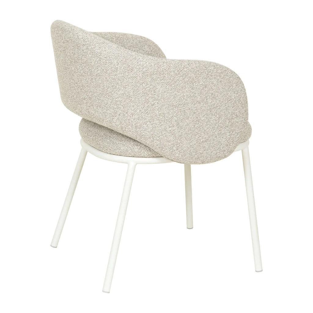 Shik Dining Chair White Legs - Clay Grey - Furniture Castle