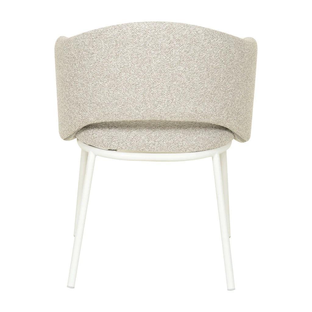 Shik Dining Chair White Legs - Clay Grey - Furniture Castle