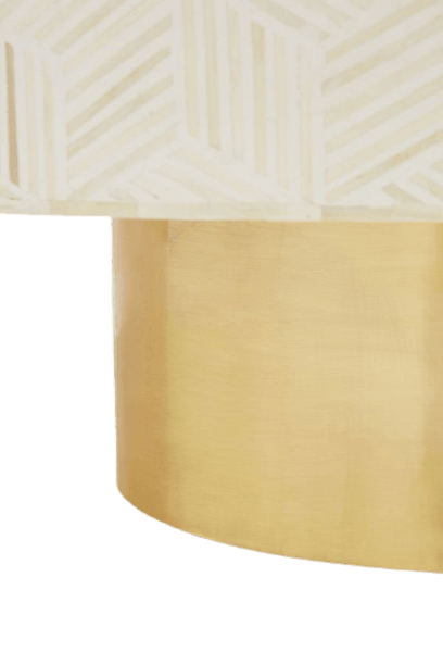 Sienna Optical Inlay Coffee Table - White - Furniture Castle