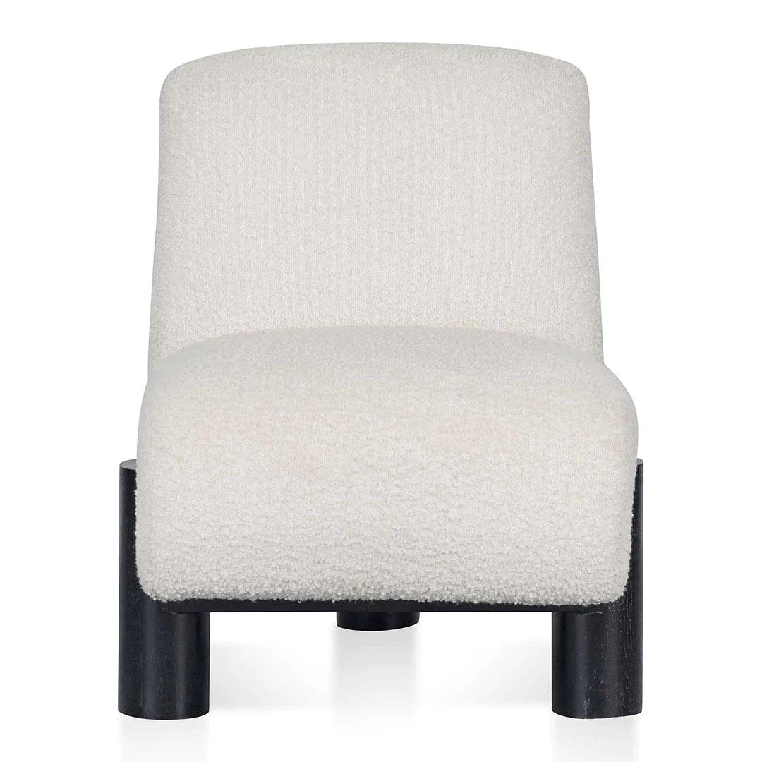 Snowy Armchair - Ivory White Boucle - Furniture Castle