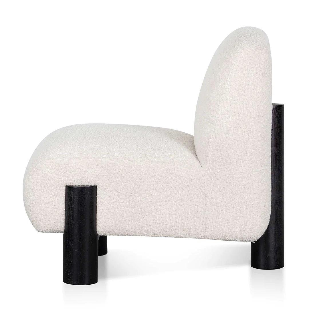 Snowy Armchair - Ivory White Boucle - Furniture Castle