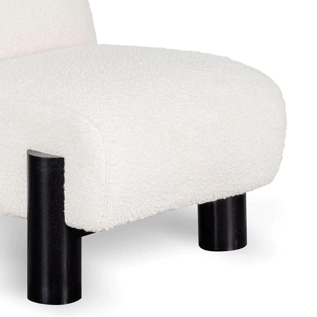 Snowy Armchair - Ivory White Boucle - Furniture Castle